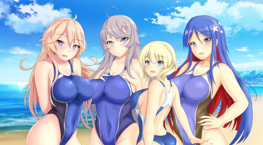iowa, colorado, south dakota, and washington (kantai collection) drawn by montemasa