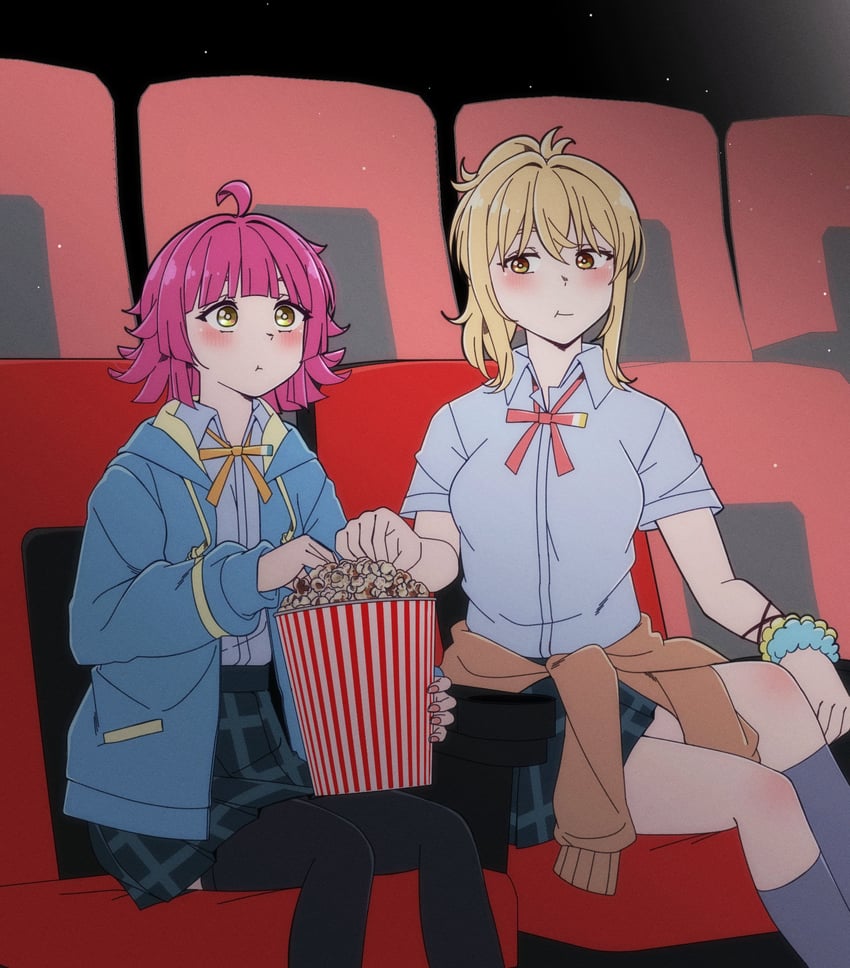 tennoji rina and miyashita ai (love live! and 1 more) drawn by rlqns9995
