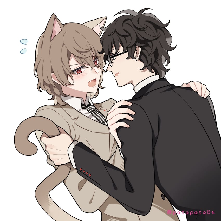 amamiya ren and akechi gorou (persona and 1 more) drawn by zozakura