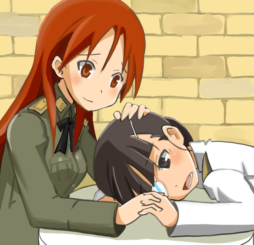 sakamoto mio and minna-dietlinde wilcke (world witches series and 1 more) drawn by dorinko