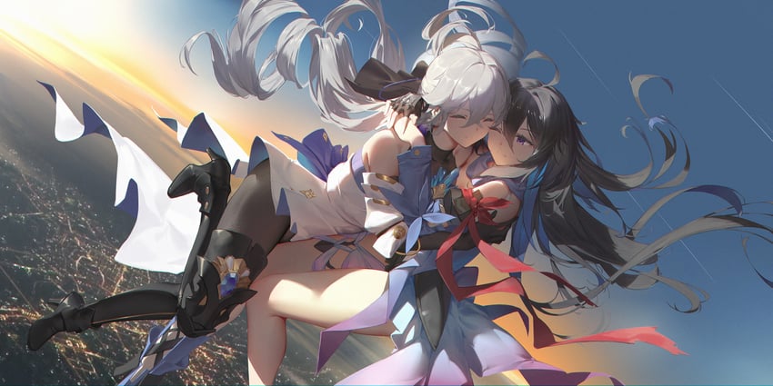 bronya rand and seele (honkai and 1 more) drawn by ribao
