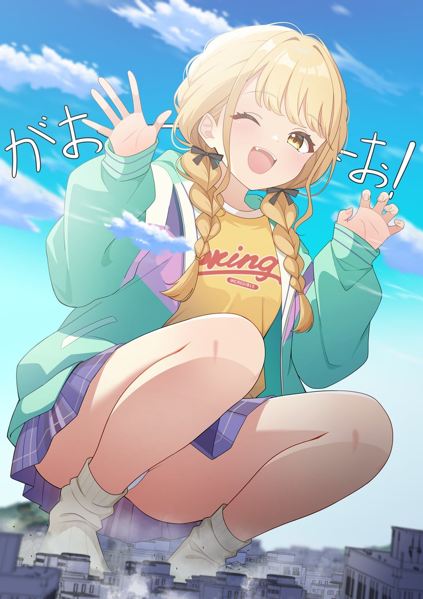 fujita kotone (idolmaster and 1 more) drawn by toxic_pter