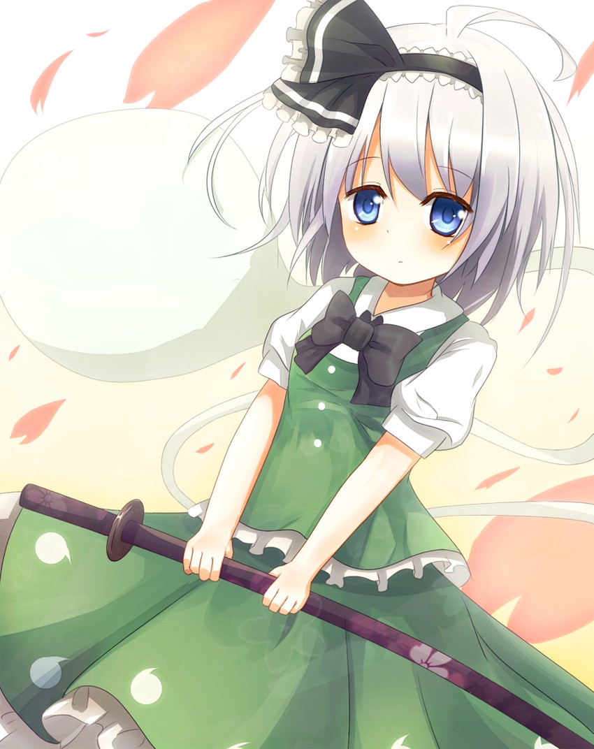 konpaku youmu (touhou) drawn by raira