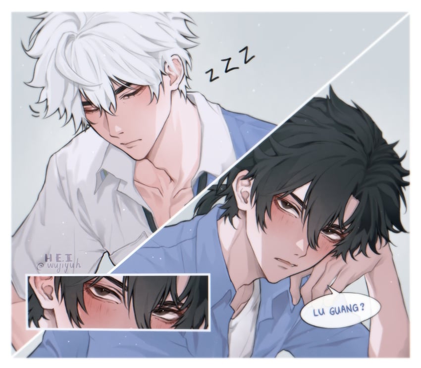 cheng xiaoshi and lu guang (shiguang dailiren) drawn by wujiyuh