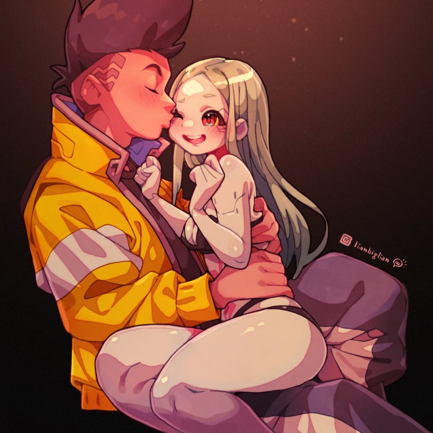rebecca and david martinez (cyberpunk and 1 more) drawn by lianbiglian