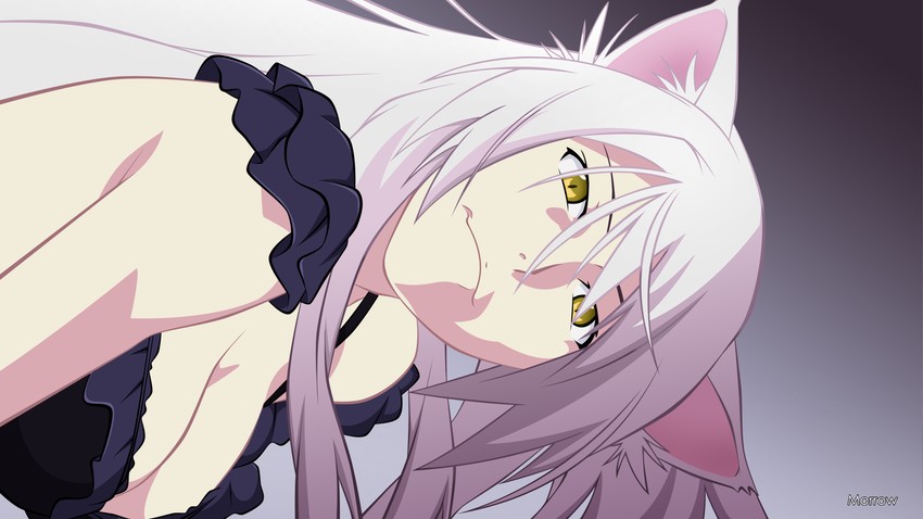 hanekawa tsubasa and black hanekawa (monogatari and 1 more) drawn by morrow_(hitodama-x)