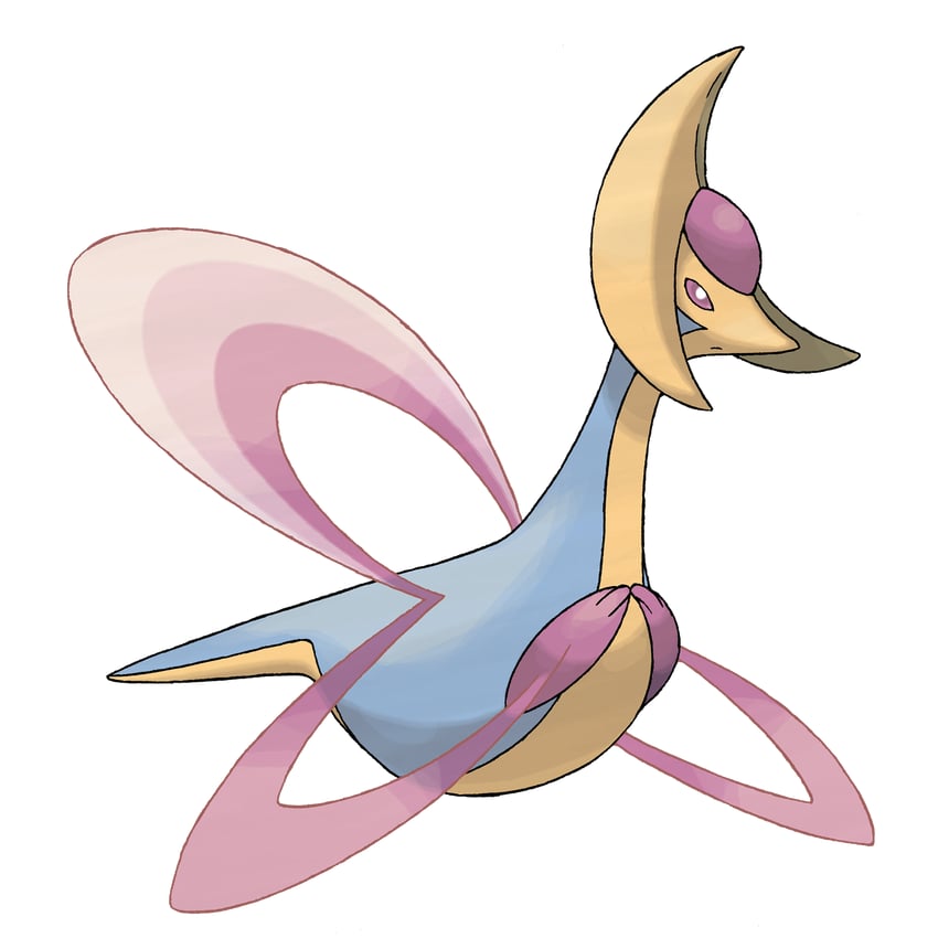 cresselia (pokemon and 1 more) drawn by sugimori_ken