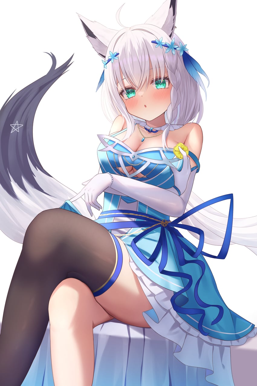 shirakami fubuki (hololive and 1 more) drawn by saki_(saki_paint)