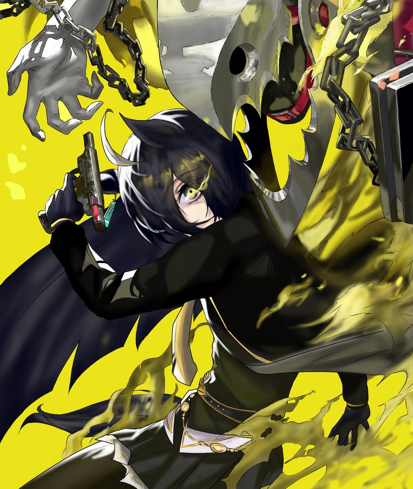 manhattan cafe and thanatos (umamusume and 3 more) drawn by 132109chisato