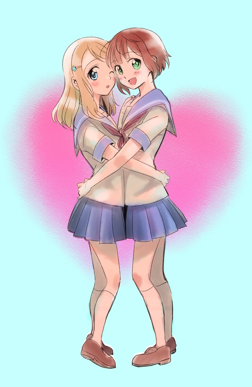 ayase alisa and kosaka yukiho (love live! and 1 more) drawn by niina_ryou