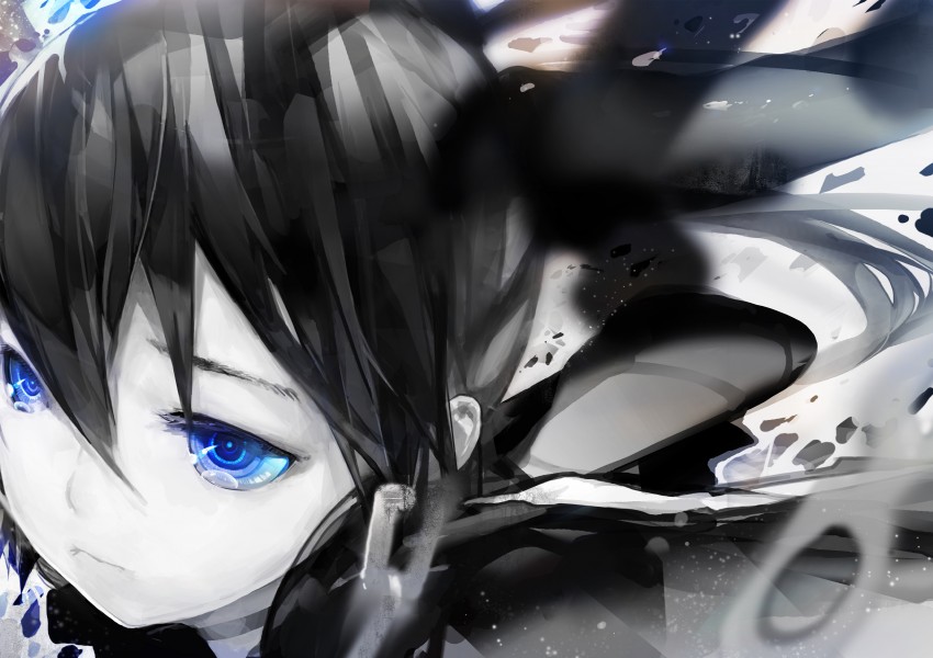 black rock shooter (black rock shooter) drawn by dan_evan