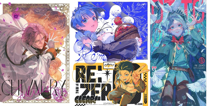 rem, natsuki subaru, otto suewen, and julius juukulius (re:zero kara hajimeru isekai seikatsu) drawn by otaeku777