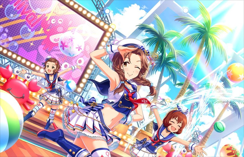 kawashima mizuki, ueda suzuho, and namba emi (idolmaster and 2 more)