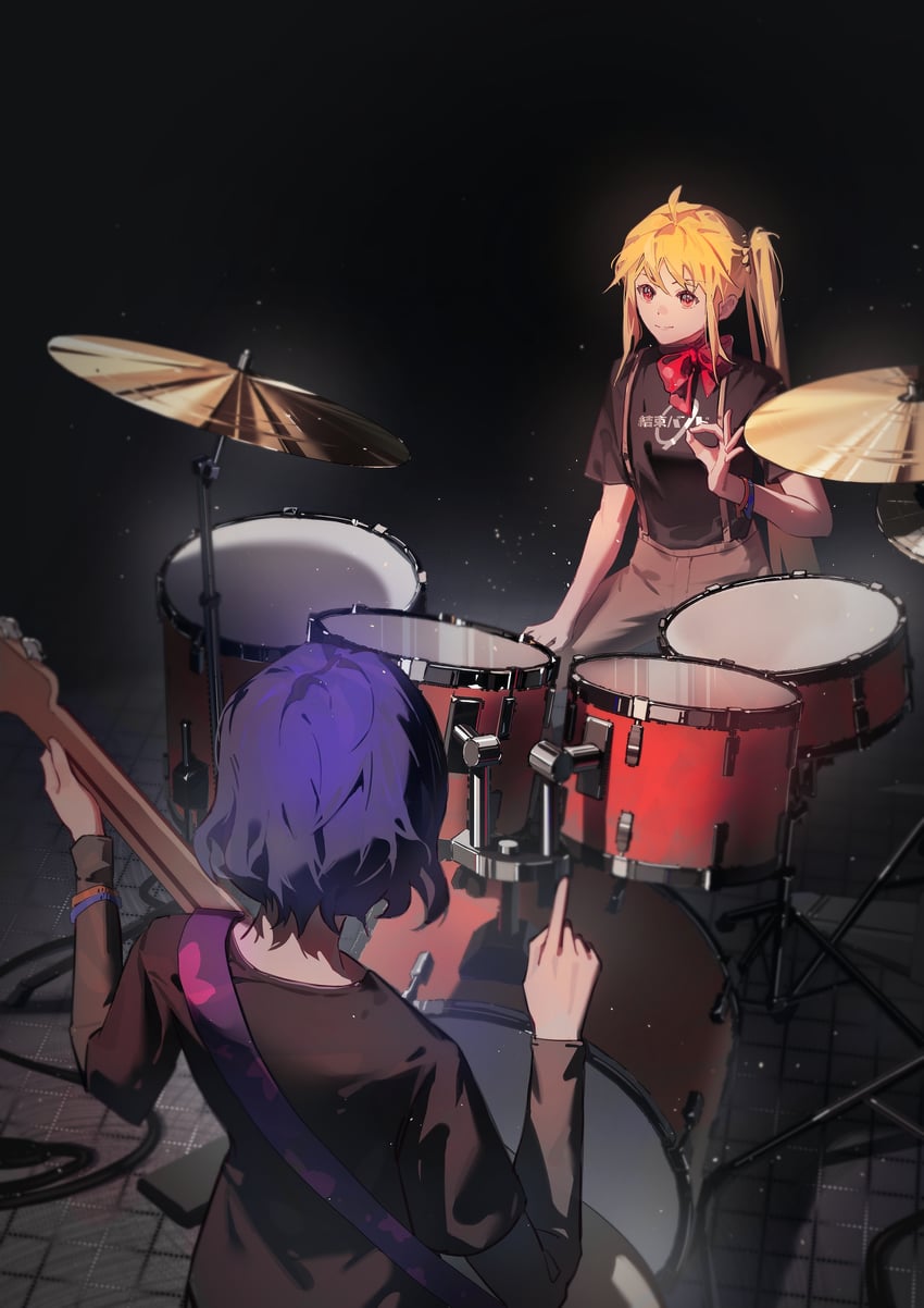 ijichi nijika and yamada ryo (bocchi the rock!) drawn by xiao'er_yushiwuzheng