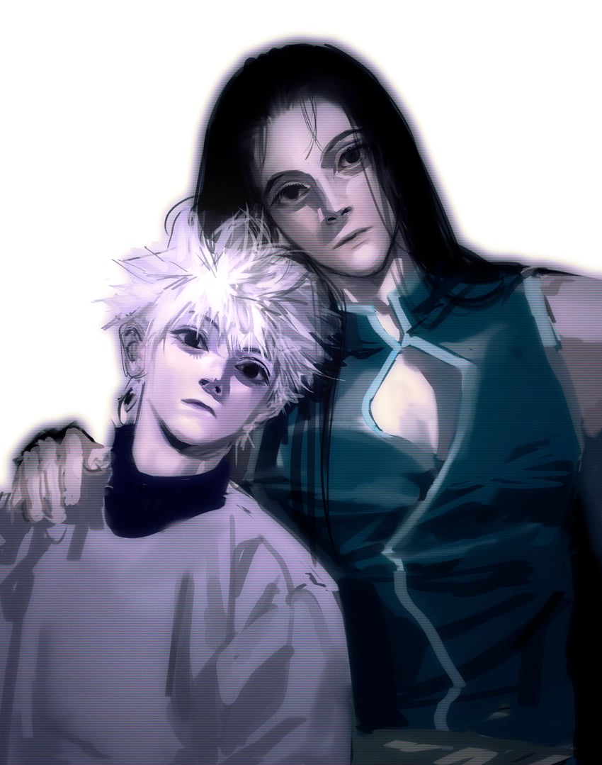 killua zoldyck and illumi zoldyck (hunter x hunter) drawn by onigirimayora