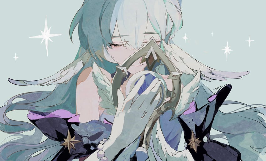 robin (honkai and 1 more) drawn by co6_3g