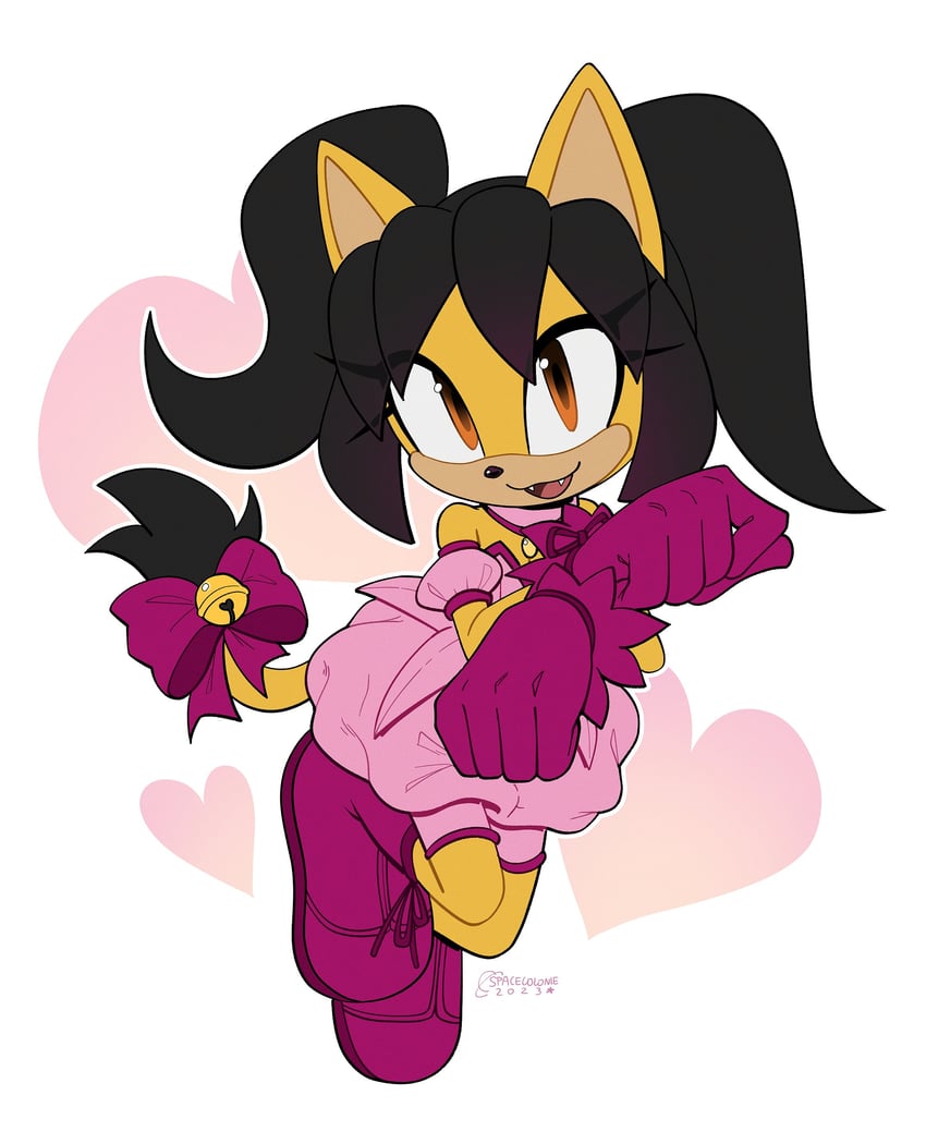 momomiya ichigo, mew ichigo, and honey the cat (sonic and 3 more) drawn by spacecolonie