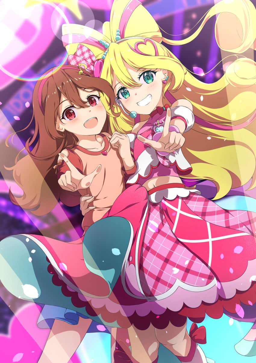 sakura uta and cure idol (precure and 1 more) drawn by tsuyukina_fuzuki