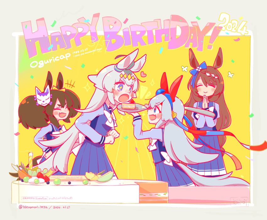 oguri cap, tamamo cross, super creek, and inari one (umamusume) drawn by ichinomori
