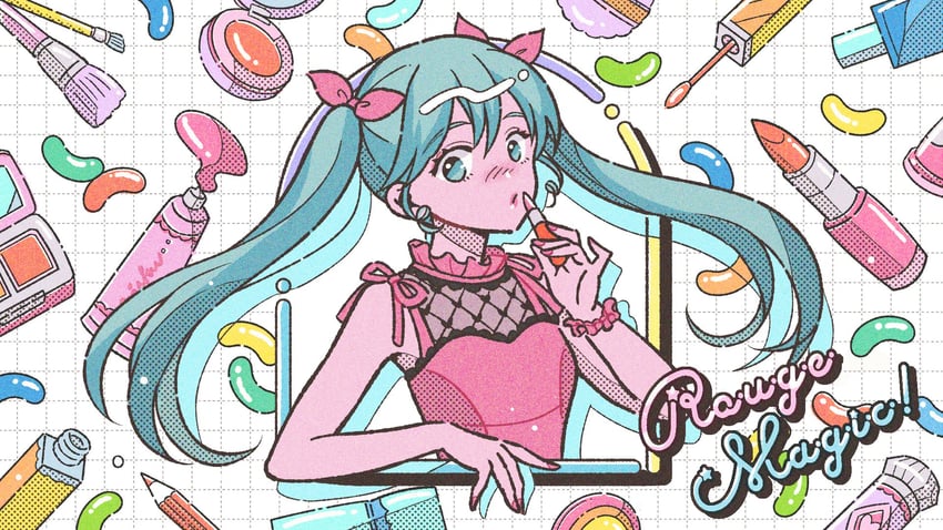 hatsune miku (vocaloid) drawn by kohaku_ame