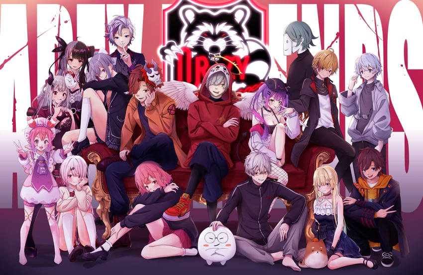 tokoyami towa, higuchi kaede, shiina yuika, yorumi rena, aizawa ema, and 7 more (hololive and 5 more) drawn by aoba_takeru