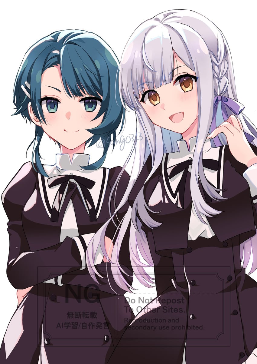 kon kanaho and aizawa kazuha (assault lily) drawn by sango_(sango3_3)