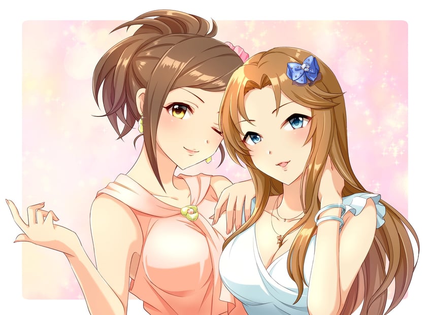 matsumoto sarina and hyodo rena (idolmaster and 2 more) drawn by popon_ta
