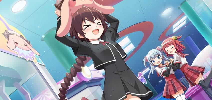 minami rena, akino kaede, and mao himika (mahou shoujo madoka magica and 1 more)