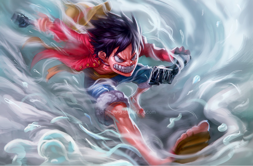monkey d. luffy (one piece) drawn by richy_truong
