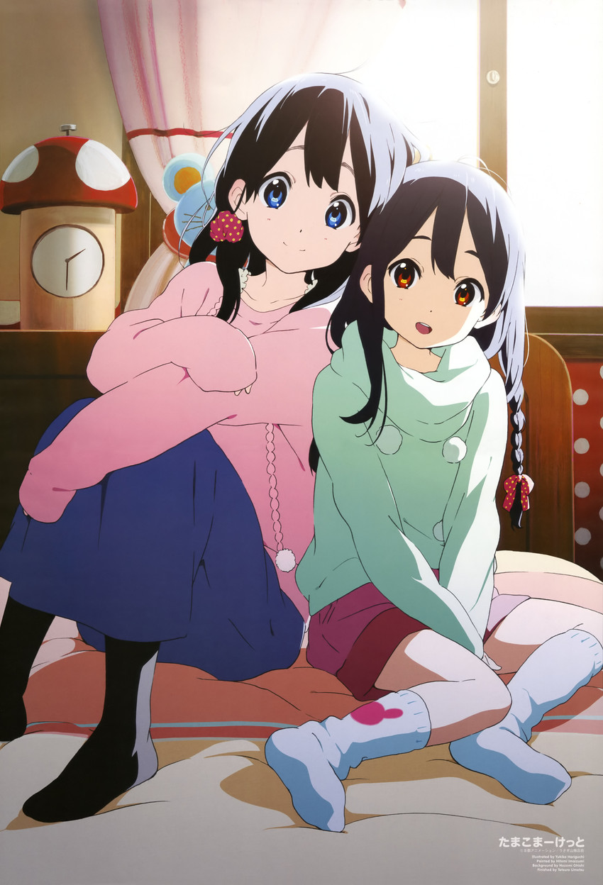 kitashirakawa tamako and kitashirakawa anko (tamako market and 1 more) drawn by horiguchi_yukiko