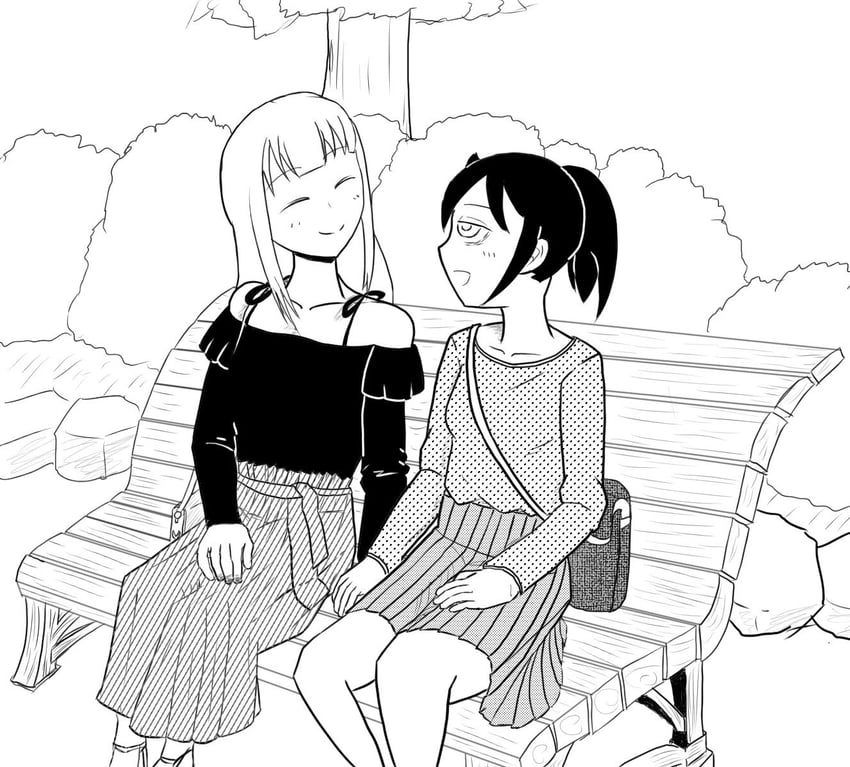 kuroki tomoko and katou asuka (watashi ga motenai no wa dou kangaetemo omaera ga warui!) drawn by enuezu