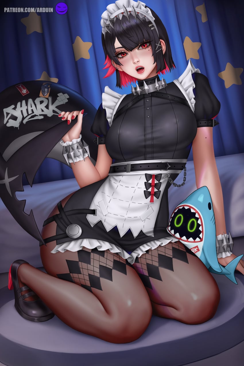 ellen joe and sharkboo (zenless zone zero) drawn by arduin_(arduin_art)