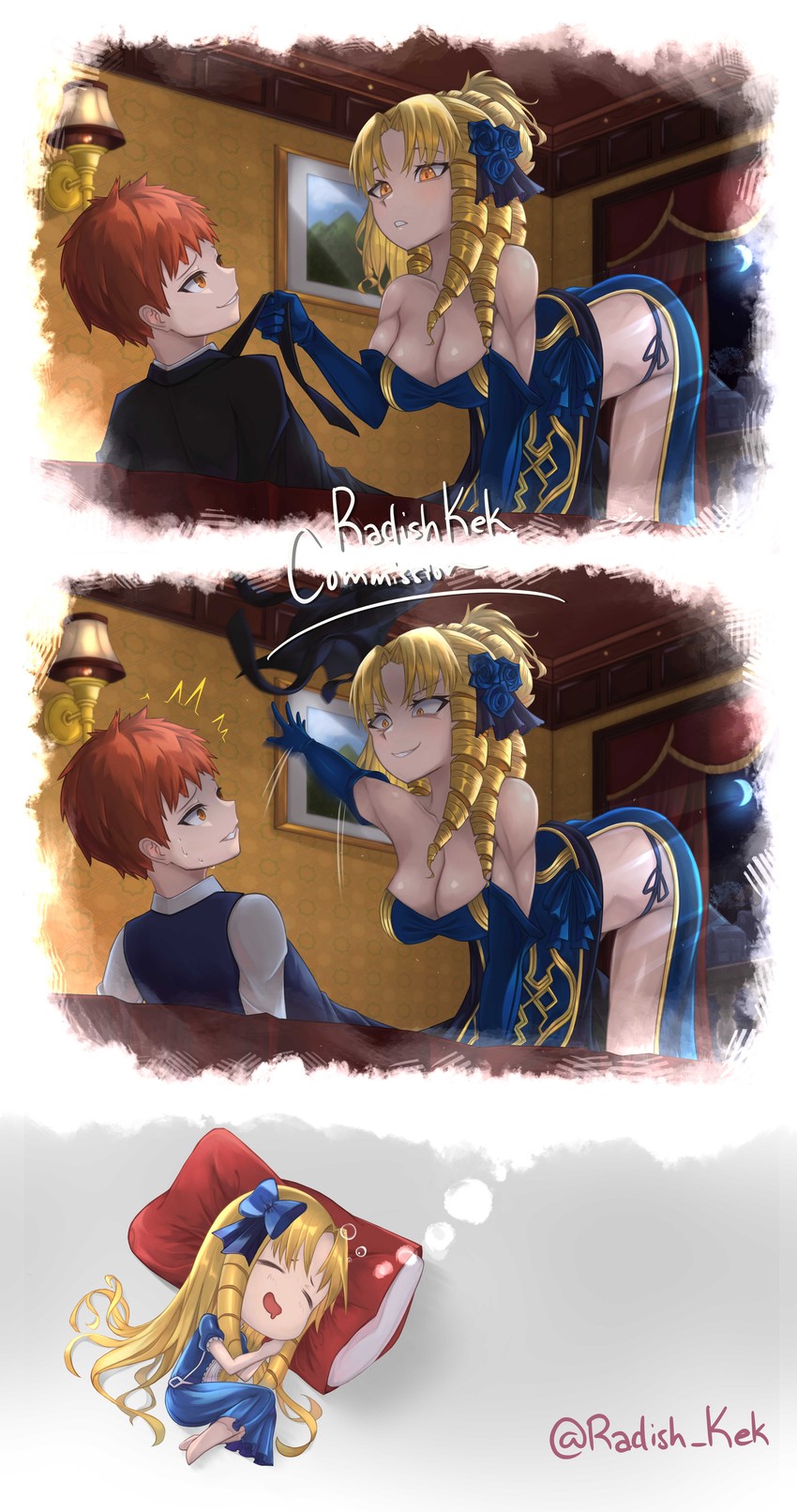 emiya shirou and luviagelita edelfelt (fate and 1 more) drawn by radishkek
