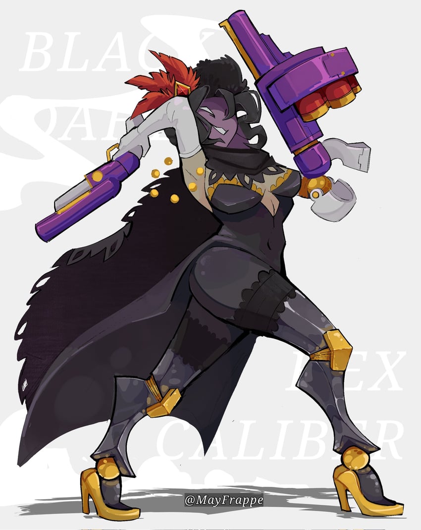 black dahlia (skullgirls and 1 more) drawn by may_frappe