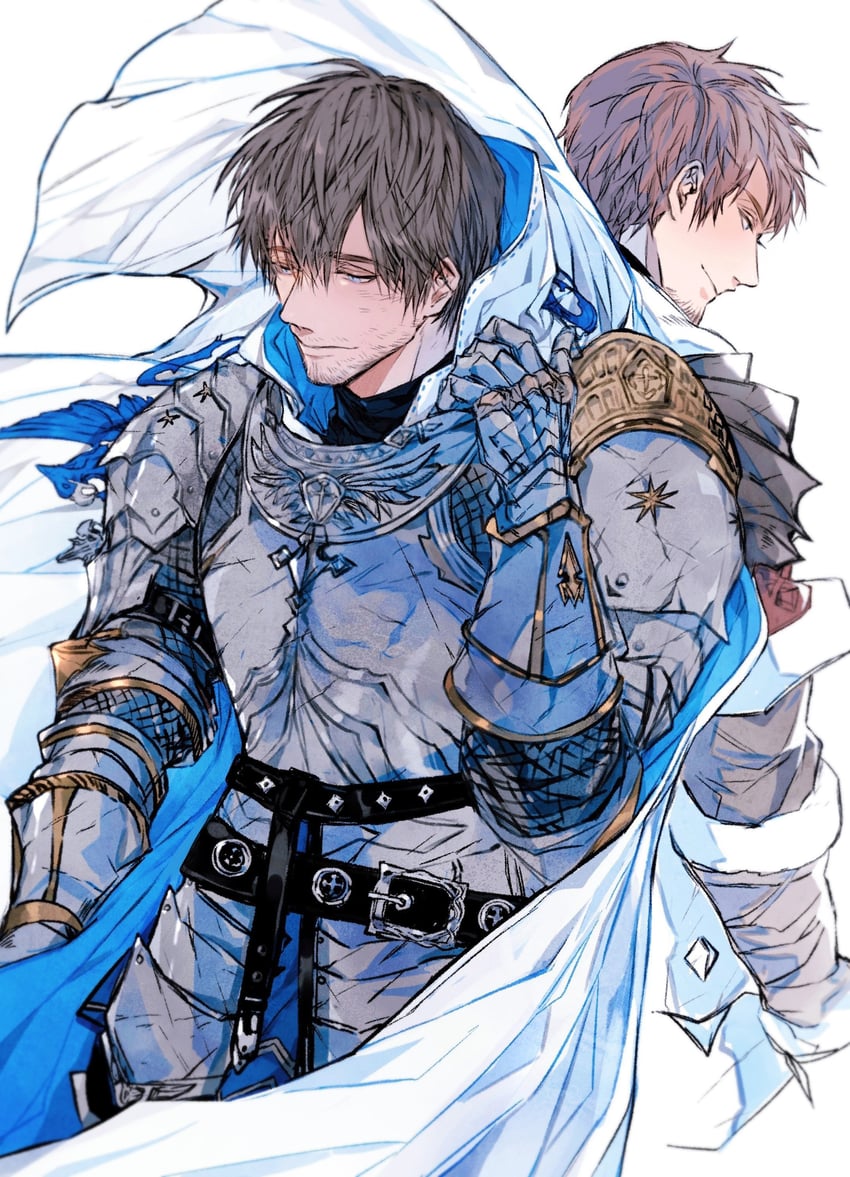 warrior of light, adventurer, and paladin (final fantasy and 1 more) drawn by gyulseu