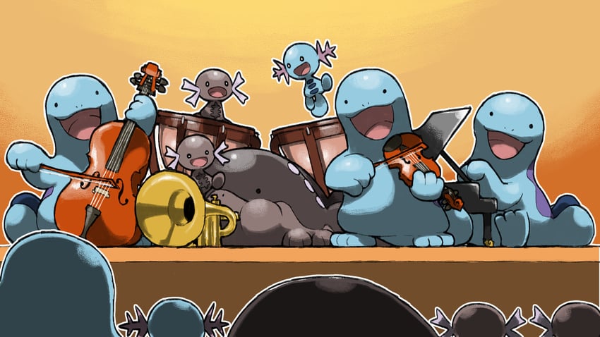 wooper, clodsire, quagsire, and paldean wooper (pokemon) drawn by blacknirrow