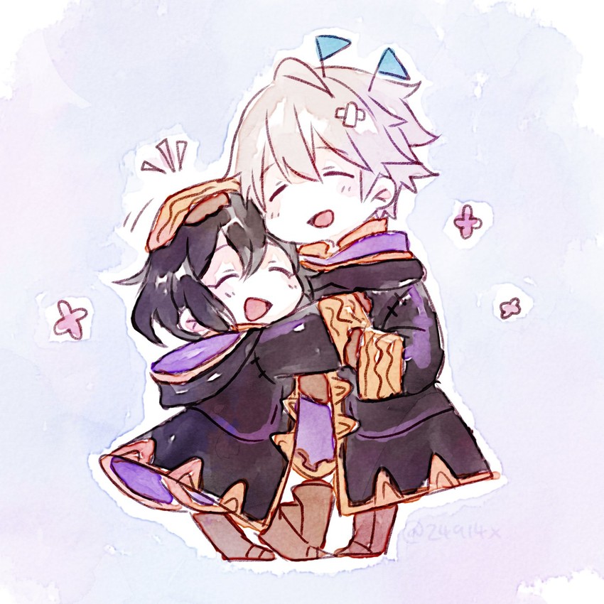 male robin and female morgan (fire emblem and 2 more) drawn by xin_(24914)