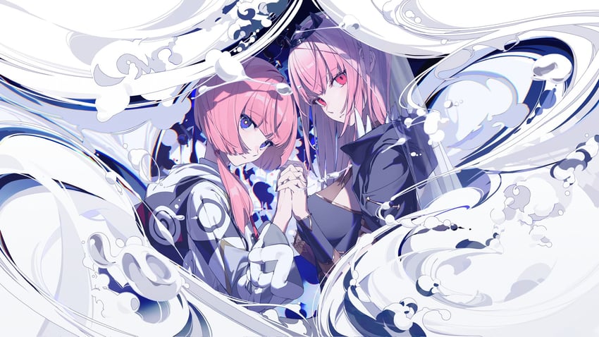 mori calliope and kaf (hololive and 2 more) drawn by ritao_kamo