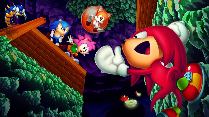 sonic the hedgehog, amy rose, tails, knuckles the echidna, classic sonic, and 4 more (sonic and 1 more) drawn by tyler_mcgrath