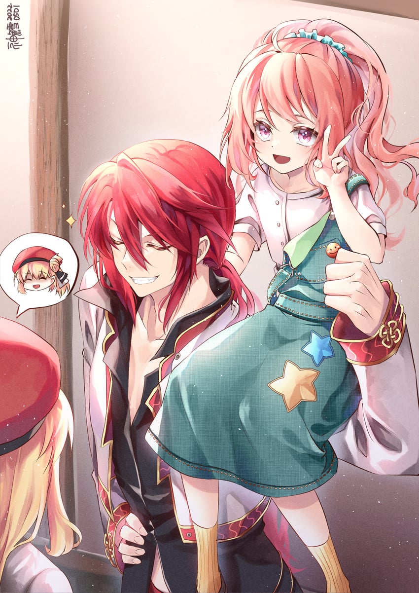 agnes claudel, aaron wei, and yume (eiyuu densetsu and 2 more) drawn by willfin