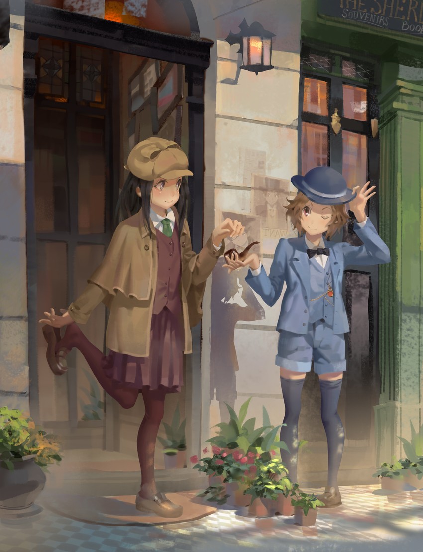 chitanda eru and ibara mayaka (hyouka) drawn by psi_(583278318)