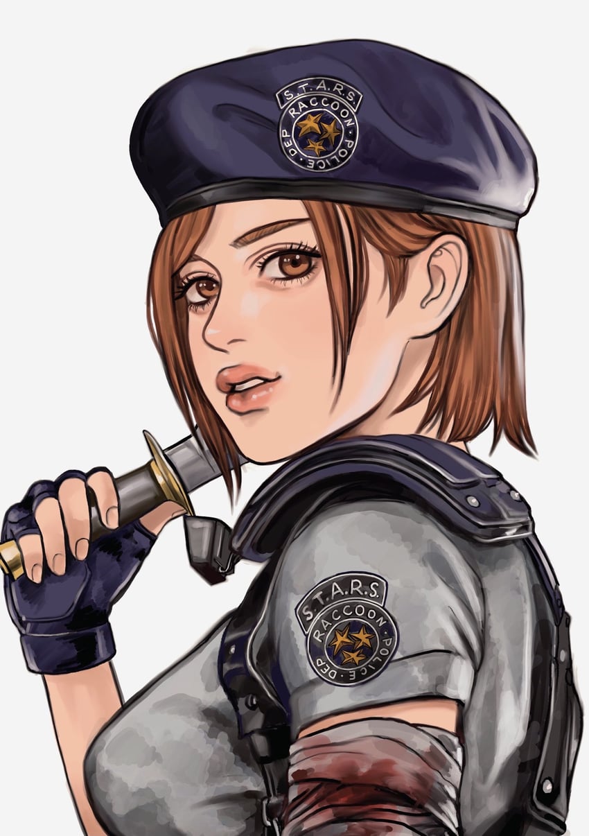 kugisaki nobara and jill valentine (jujutsu kaisen and 2 more) drawn by imeko_san