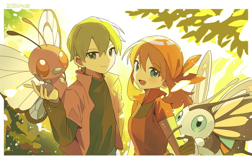 may, butterfree, beautifly, and drew (pokemon and 1 more) drawn by vhvltvh