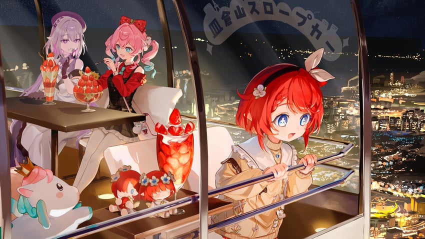 castorice, hyacine, tribbie, little ica, trianne, and 1 more (honkai and 1 more) drawn by roena