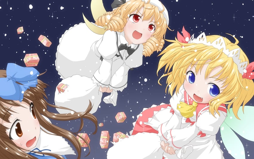 star sapphire, luna child, and sunny milk (touhou) drawn by natsu_no_koucha