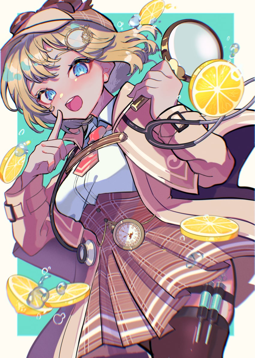 watson amelia (hololive and 1 more) drawn by haru4aki