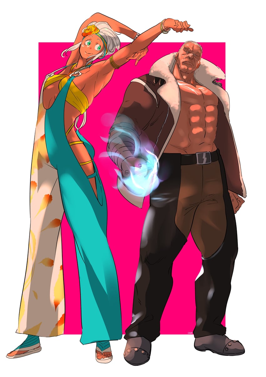 elena and m. bison (street fighter and 1 more) drawn by caxqov