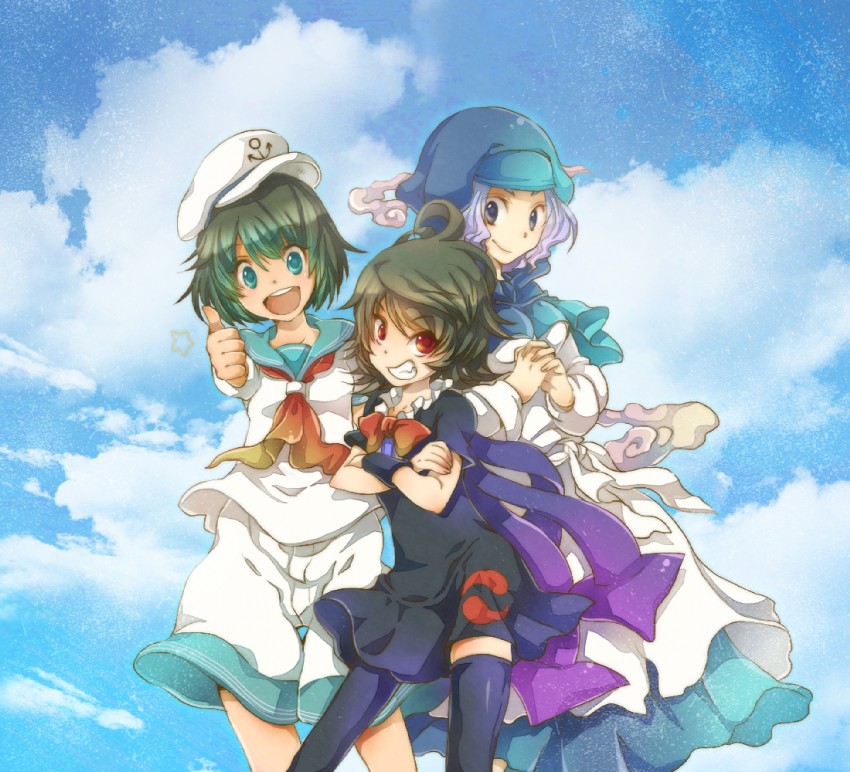 houjuu nue, murasa minamitsu, and kumoi ichirin (touhou) drawn by toropp