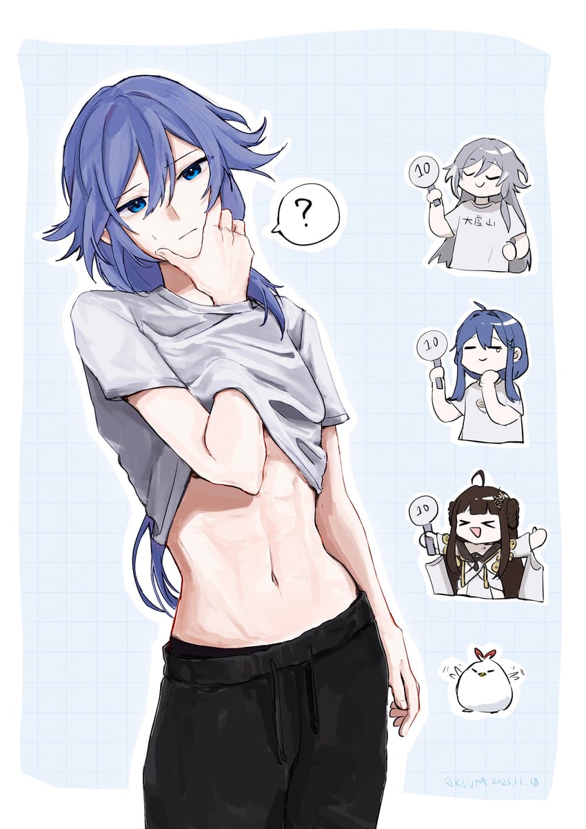 fu hua, herrscher of sentience, jingwei, book of fuxi, and cheng lixue (honkai and 1 more) drawn by arsum0731