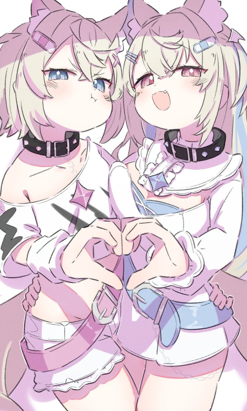 fuwawa abyssgard and mococo abyssgard (hololive and 1 more) drawn by inaririn